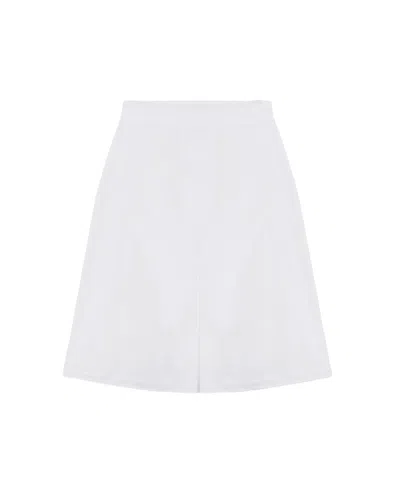 Alpha Studio White Poplin Skirt