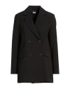 Alpha Studio Woman Blazer Black Size 4 Polyester, Elastane In Black