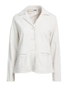 Alpha Studio Woman Blazer Light Grey Size 6 Cotton, Elastane In Gray