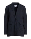 Alpha Studio Woman Blazer Midnight Blue Size 14 Cotton, Elastane, Polyester