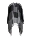 Alpha Studio Woman Cape Grey Size Onesize Acrylic In Grey