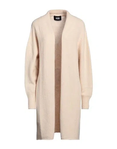 Alpha Studio Woman Cardigan Beige Size 10 Alpaca Wool, Polyamide, Cotton, Modal, Elastane In Neutral