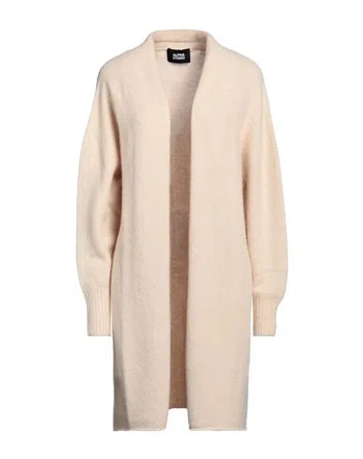 Alpha Studio Woman Cardigan Beige Size 10 Alpaca Wool, Polyamide, Cotton, Modal, Elastane In Beige