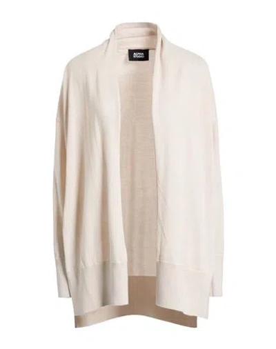 Alpha Studio Woman Cardigan Beige Size 10 Merino Wool In Neutral