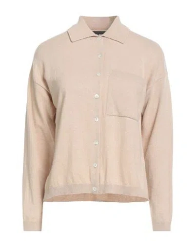 Alpha Studio Woman Cardigan Beige Size 10 Wool, Viscose, Polyamide, Cashmere In Neutral