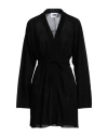 Alpha Studio Woman Cardigan Black Size 14 Merino Wool In Blue