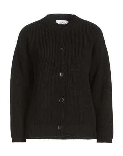 Alpha Studio Woman Cardigan Black Size 10 Merino Wool