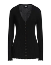 Alpha Studio Woman Cardigan Black Size 10 Merino Wool In Black