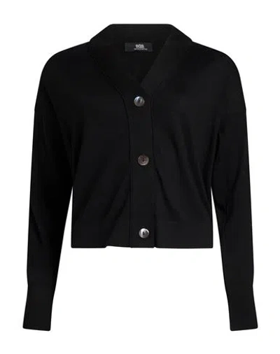 Alpha Studio Woman Cardigan Black Size 2 Merino Wool
