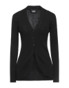 Alpha Studio Woman Cardigan Black Size 4 Viscose, Polyester, Polyamide In Black