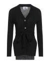 Alpha Studio Woman Cardigan Black Size 6 Cotton