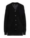 Alpha Studio Woman Cardigan Black Size 6 Merino Wool In Black