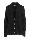 Alpha Studio Woman Cardigan Black Size 6 Synthetic Fibers, Alpaca Wool, Wool, Cashmere