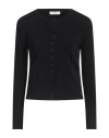 Alpha Studio Woman Cardigan Black Size 8 Viscose, Polyester, Wool