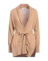 Alpha Studio Woman Cardigan Camel Size 10 Cotton In Beige