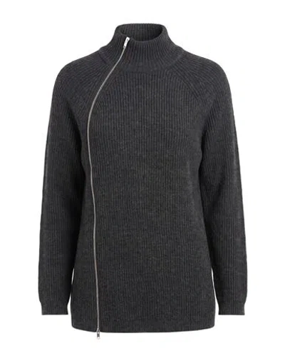 Alpha Studio Woman Cardigan Charcoal Size 4 Wool, Cashmere In Grey