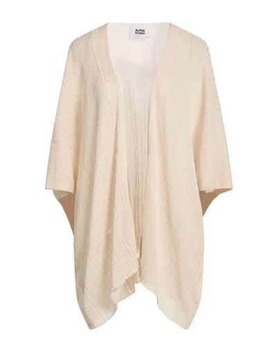 Alpha Studio Woman Cardigan Cream Size 12 Viscose, Polyester In Neutral