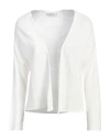 Alpha Studio Woman Cardigan Cream Size 2 Linen, Cotton In White