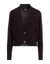 Alpha Studio Merino Wool Cardigan In Purple