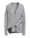 Alpha Studio Woman Cardigan Grey Size 10 Polyester, Alpaca Wool, Nylon, Wool