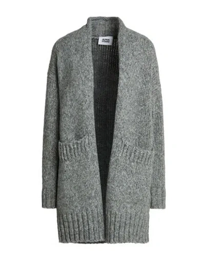 Alpha Studio Woman Cardigan Grey Size 4 Wool, Metallic Fiber, Polyamide In Gray