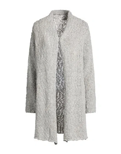 Alpha Studio Woman Cardigan Grey Size 6 Acrylic, Alpaca Wool, Polyamide, Wool In Gray