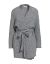 Alpha Studio Woman Cardigan Grey Size 8 Alpaca Wool, Recycled Polyamide, Polyamide