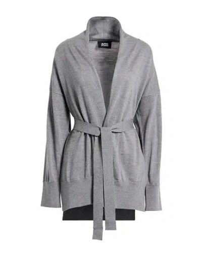 Alpha Studio Woman Cardigan Grey Size 8 Merino Wool In Gray