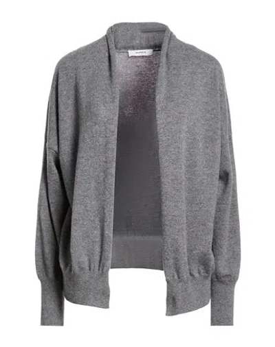 Alpha Studio Woman Cardigan Grey Size 8 Wool, Cashmere In Gray