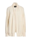 Alpha Studio Woman Cardigan Ivory Size 12 Cashmere In White