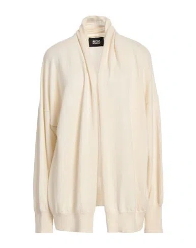 Alpha Studio Woman Cardigan Ivory Size 12 Cashmere In White