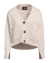 Alpha Studio Woman Cardigan Ivory Size 12 Merino Wool In White