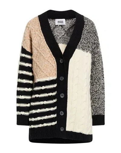 Alpha Studio Woman Cardigan Ivory Size 6 Wool In Multi
