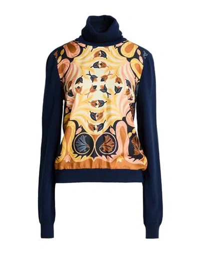Alpha Studio Woman Cardigan Khaki Size 8 Wool, Cashmere In Blue