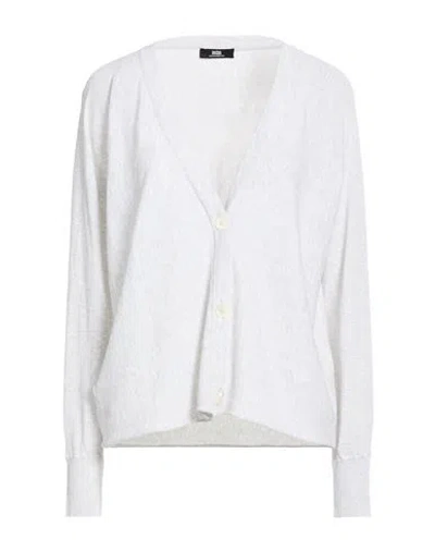 Alpha Studio Woman Cardigan Light Grey Size 10 Sea Island Cotton In White