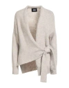 Alpha Studio Woman Cardigan Light Grey Size 12 Polyester, Alpaca Wool, Nylon, Wool