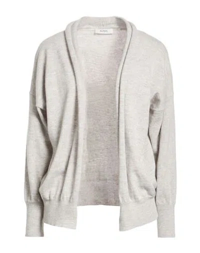 Alpha Studio Woman Cardigan Light Grey Size 8 Wool, Cashmere In Gray