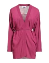 Alpha Studio Woman Cardigan Magenta Size 10 Cotton In Purple