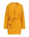 Alpha Studio Woman Cardigan Marigold Size 10 Alpaca Wool, Recycled Polyamide, Polyamide In Yellow