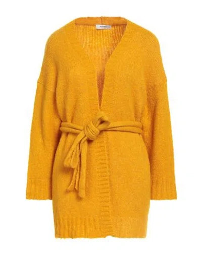 Alpha Studio Woman Cardigan Marigold Size 10 Alpaca Wool, Recycled Polyamide, Polyamide In Yellow