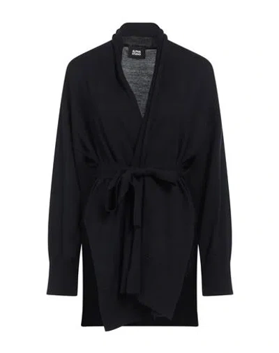 Alpha Studio Woman Cardigan Midnight Blue Size 10 Merino Wool