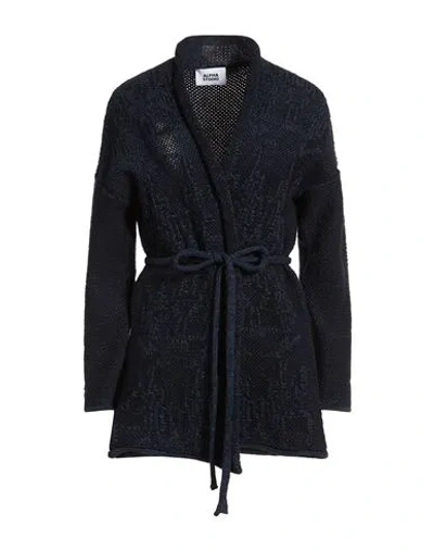 Alpha Studio Woman Cardigan Midnight Blue Size 12 Cotton, Polyester, Polyamide