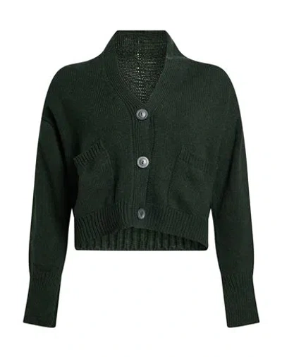 Alpha Studio Woman Cardigan Military Green Size 4 Wool, Alpaca Wool, Polyamide