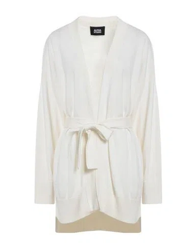 Alpha Studio Woman Cardigan Off White Size 8 Recycled Wool, Viscose, Polyamide, Recycled Cashmere