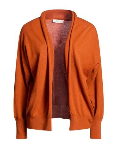 Alpha Studio Woman Cardigan Orange Size 6 Wool, Cashmere