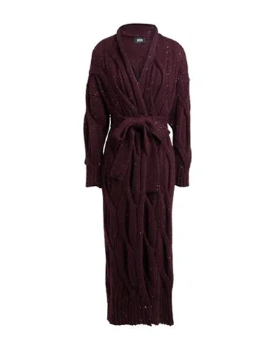 Alpha Studio Woman Cardigan Plum Size 4 Polyamide, Acrylic, Mohair Wool In Purple