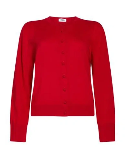 Alpha Studio Woman Cardigan Red Size 6 Wool