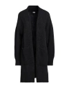 Alpha Studio Woman Cardigan Charcoal Size 4 Alpaca Wool, Polyamide, Cotton, Modal, Elastane In Grey