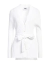 Alpha Studio Woman Cardigan White Size 10 Cotton In White