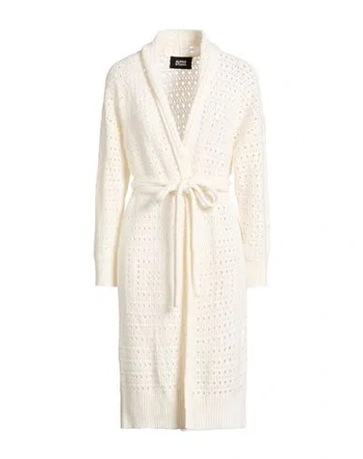 Alpha Studio Woman Cardigan White Size 6 Wool, Viscose, Polyamide, Cashmere In Neutral